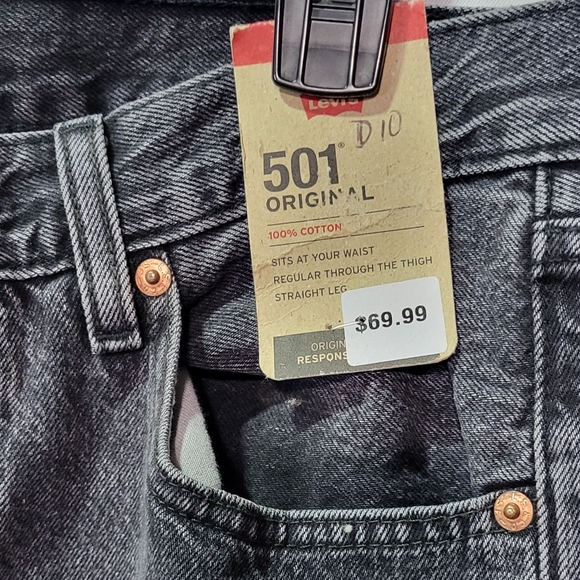 Levi's Strauss & Co Men's NWT 501 Original Fit Black Jeans Size 32X32 - Picture 4 of 12
